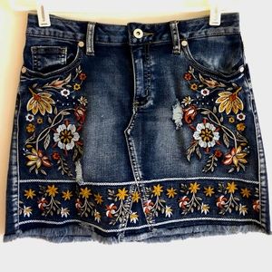 Love this denim skirt, barely worn before I put on these life is good weight.